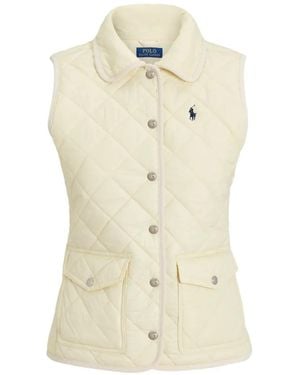 Polo Ralph Lauren Gilet Matelassé En Velours Côtelé - White