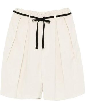 Barena Pleated-Design Shorts - White