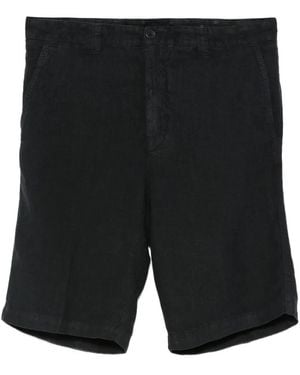 120% Lino Flache Leinenshorts - Schwarz