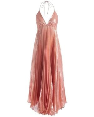 Alice + Olivia Abito Marivel Lungo Plissettato - Bianco