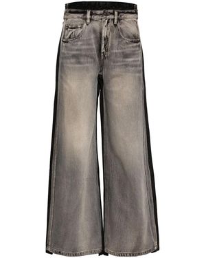 JNBY High-Low Waist Denim Jeans - Grey