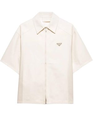 Prada Nappa Leather Shirt - White