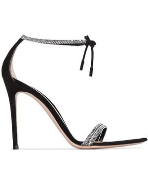 Gianvito Rossi Crystal Strap 115Mm Sandals - Black