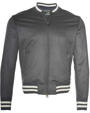 KIRED Didier Ribbed-Trim Cashmere Bomber Jacket - Grey
