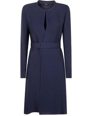Emporio Armani Long Sleeve Dress - Blue
