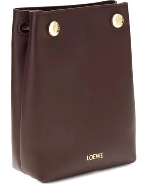 Loewe Drawstring Calfskin Pouch - ブラウン