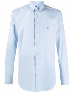 Etro Camicia Con Ricamo - Blu