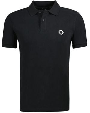 Ma Strum Logo-Detail Polo Shirt - Black