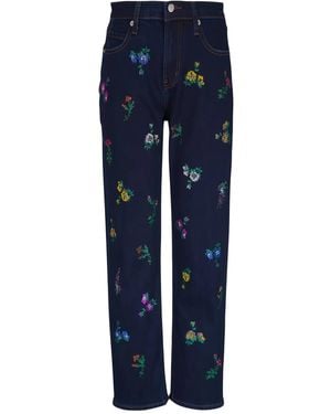 Libertine Joy And Mirth Floral-Embroidered Jeans - Blue
