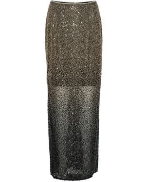 ROTATE BIRGER CHRISTENSEN Beaded Maxi Skirt - Grey