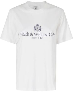 Sporty & Rich Logo-Print T-Shirt - White