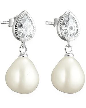 Thomas Sabo Pendientes Con Colgante De Perla - Blanco