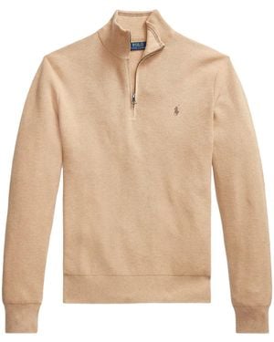 Polo Ralph Lauren Trui Met Halve Rits - Naturel