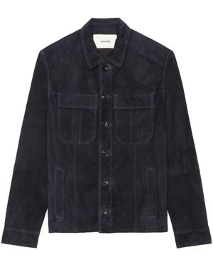 Zadig & Voltaire Kuba Suede Jacket - Blue