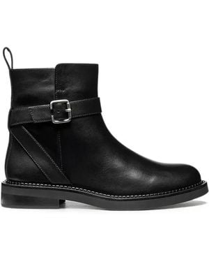 Geox Serilda Buckle-Strap Ankle Boots - Black