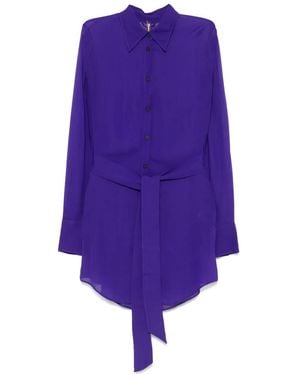Maison Close Fever Shirt Dress - Purple
