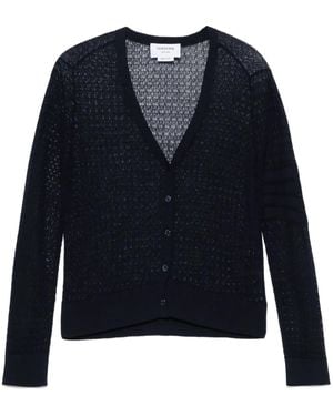 Thom Browne V-Neck Cardigan - Blue