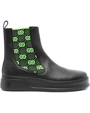 Gucci GG Leather Boot - Black
