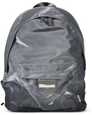 Blauer Logo-Patch Backpack - Grey