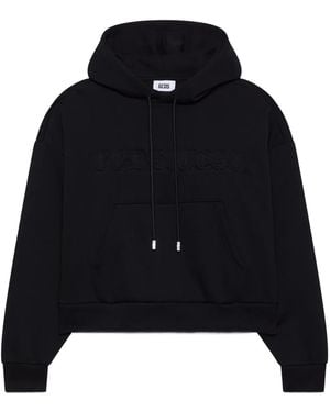 Gcds Embroidery-Logo Hoodie - Black