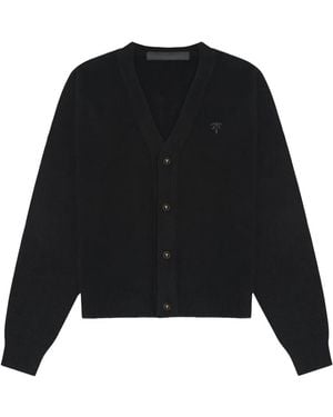 PLACE OF ELMS Logo-Plaque Cardigan - Black