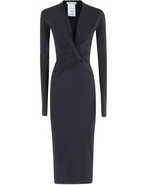 Amazuìn Sienna V-Neck Midi Dress - Blue