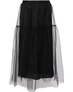 JNBY A-Type Gauze Skirt - Black