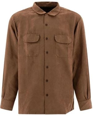 Engineered Garments Classic Button-Down Overhemd Met Zak - Bruin