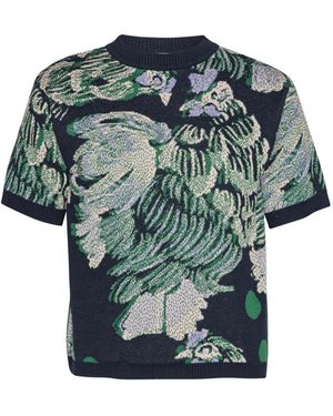 Henrik Vibskov Chicken-Motif Short-Sleeve T-Shirt - Green