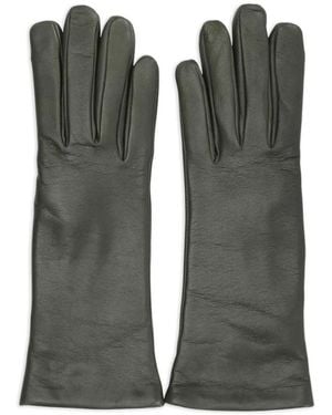 Restelli Handschuhe Aus Grünem Leder - Schwarz
