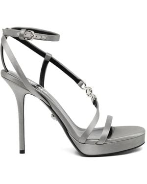 Versace Sandales À Détails De Chaînes - White