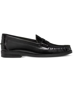 Geox Noemen Polished-Finish Penny Loafers - Black