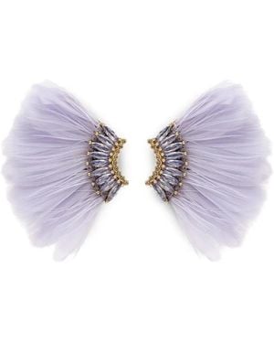 Mignonne Gavigan Pendientes Madeline con pluma - Morado