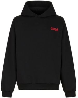Marni Logo-Print Cotton Hoodie - Black