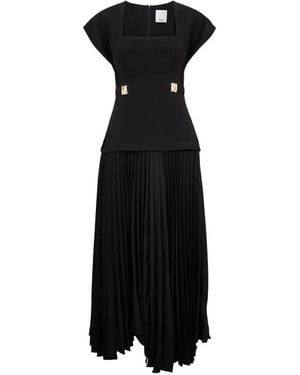 Acler Bollow Pleated Maxi Dress - Black