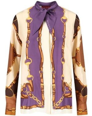 Gucci Twill Patterned Shirt - Pink