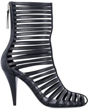 Givenchy Cage Leather Boots - Black