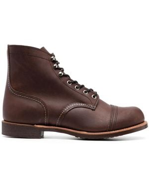 Red Wing Iron Ranger Leather Ankle Boots - Brown