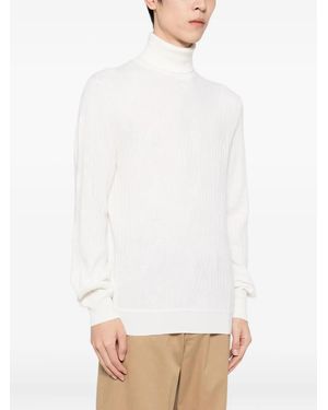 Brioni Turtle-Neck Sweater - White