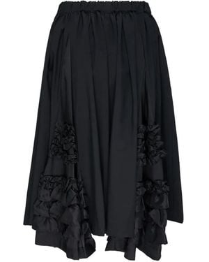 Comme des Garçons Ruffled Elasticated-Waist Skirt - Black