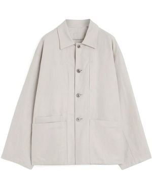 Lemaire スプレッドカラー シャツジャケット - ホワイト
