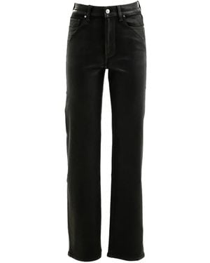PAIGE Coated Straight-Leg Jeans - Black