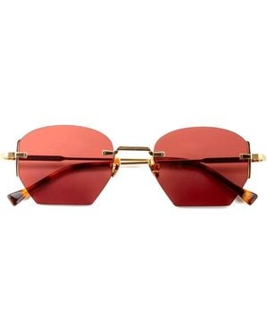 Kyme Ezra Geometric-Frame Sunglasses - Red