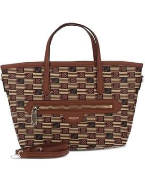 Moreau Monaco Checked-Pattern Tote Bag - Brown