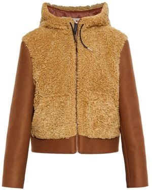 Marni Hooded Panelled Jacket - Natural
