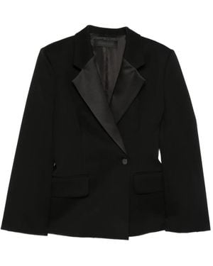 Lanvin Notched-Lapel Blazer - Black