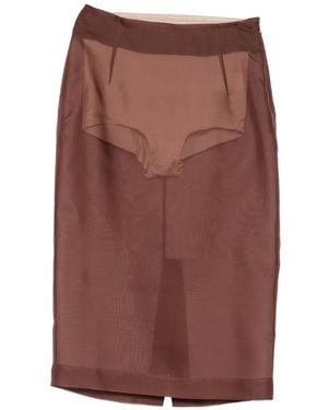 Patrizia Pepe Organza Midi Skirt - Brown