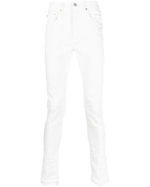 Purple Brand Logo-Patch Skinny-Cut Jeans - White