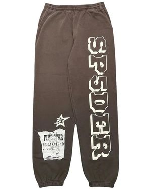 Sp5der Graphic-Print Track Trousers - Grey