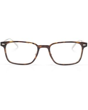 Montblanc Rectangle-Frame Glasses - Brown